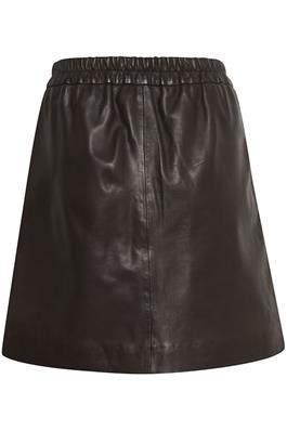 In Wear Wook Leather Skirt in black