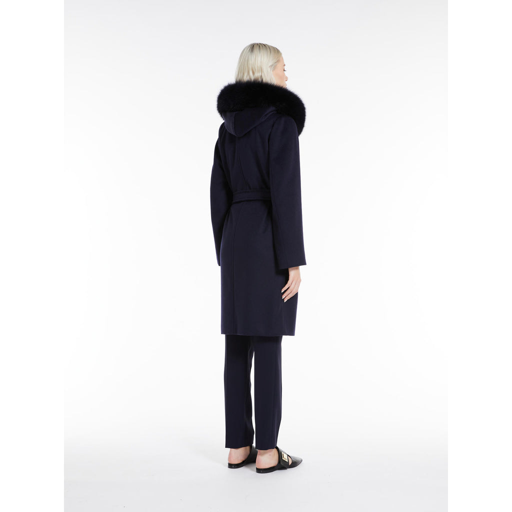 Studio Max Mara Mango Coat in Navy
