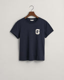 Gant Regular Short Sleeve T-shirt in Navy