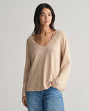 Gant Linen Mix V-Neck Sweater