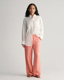 Gant Linen Blend Pull On Pant in Peachy Pink