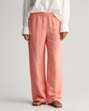 Gant Linen Blend Pull On Pant in Peachy Pink