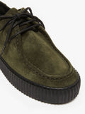 Weekend Max Mara Kapok Suede Shoes in Dark Green