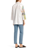 Marc Cain Shirt with Mixed Print and Beading Detail