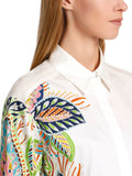 Marc Cain Shirt with Mixed Print and Beading Detail