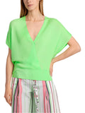 Marc Cain Apple Green Summer Sweater with Short Sleeve