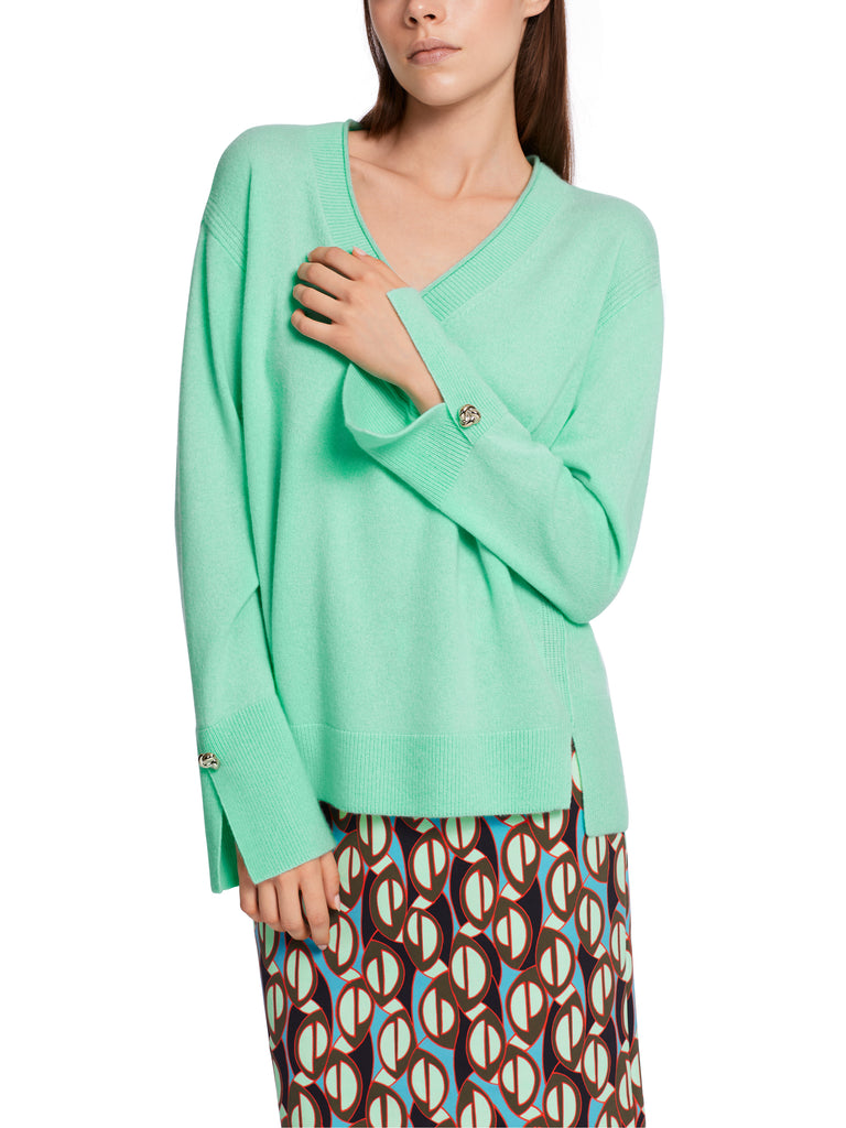 Marc Cain V-Neck Sweater in mint green