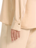 Marc Cain Classic Blouse with v-neck in dark cream