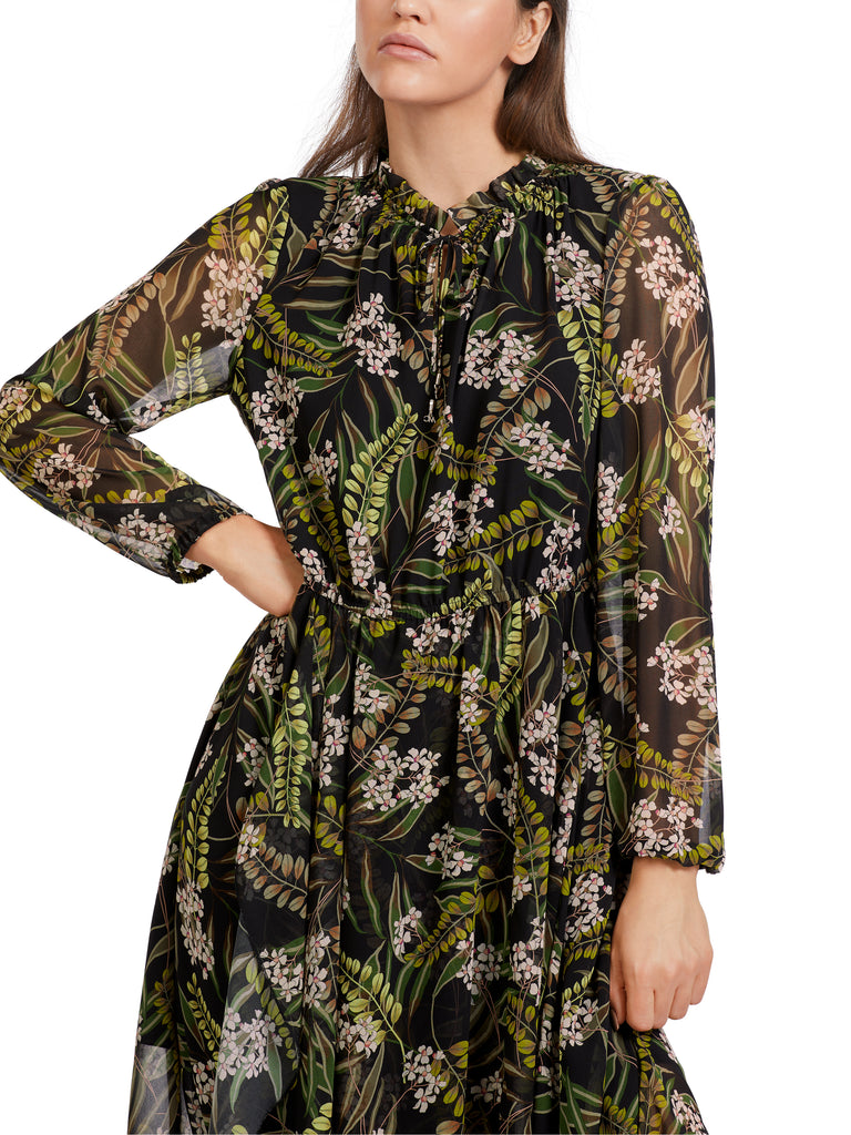 Marc Cain dress with chiffon sleeve and all-over floral print