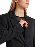 Marc Cain Close-fitting decorative pockets blazer in black
