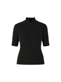 Marc Cain T-shirt style top with zip fastener in black