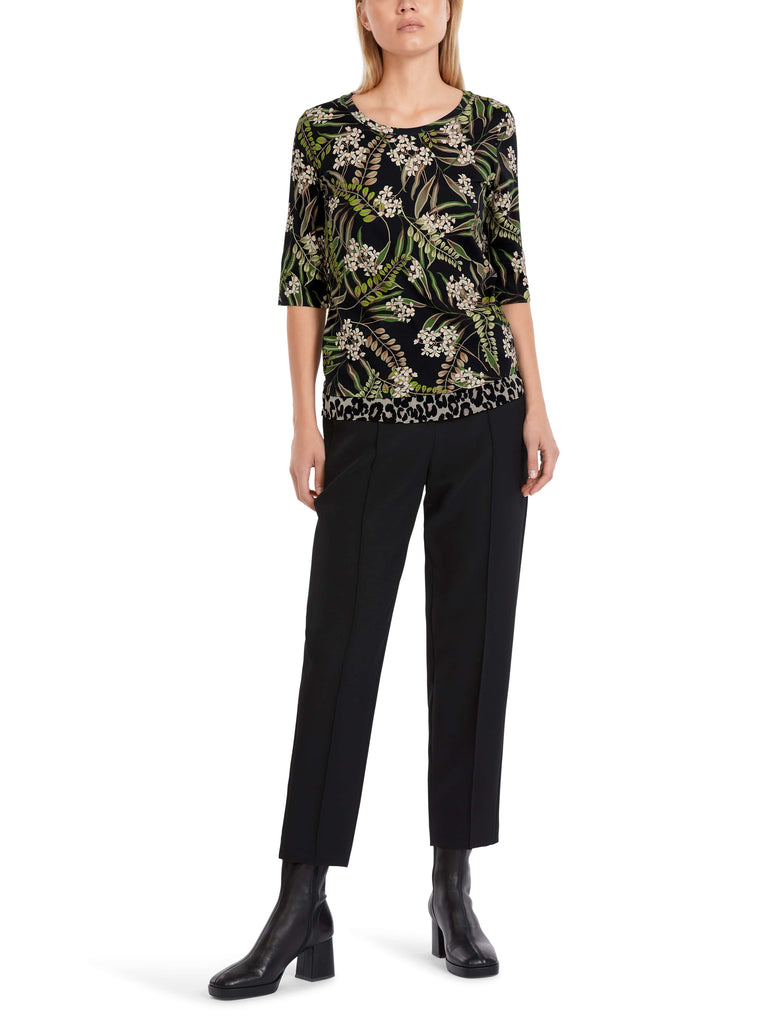 Marc Cain Body-hugging T-shirt with all-over print