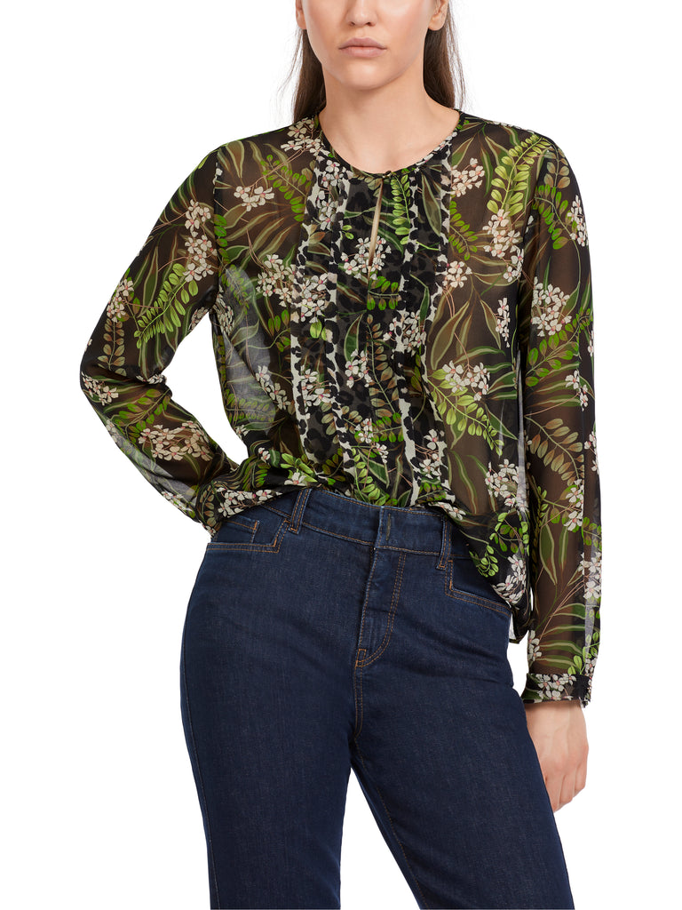 Marc Cain chiffon blouse with all over print