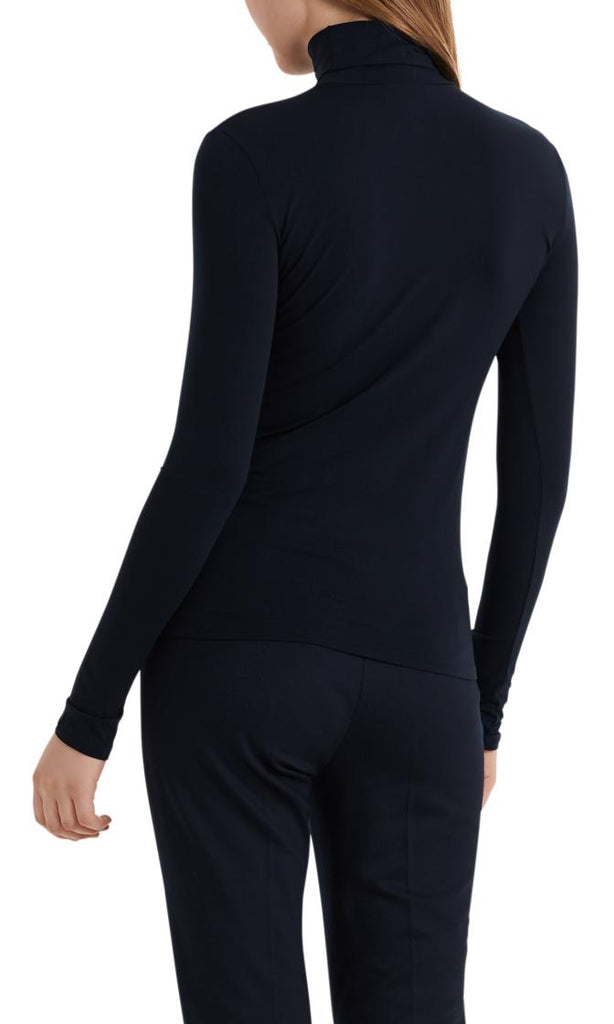 Marc Cain Essentials Delicate Polo Neck in Navy