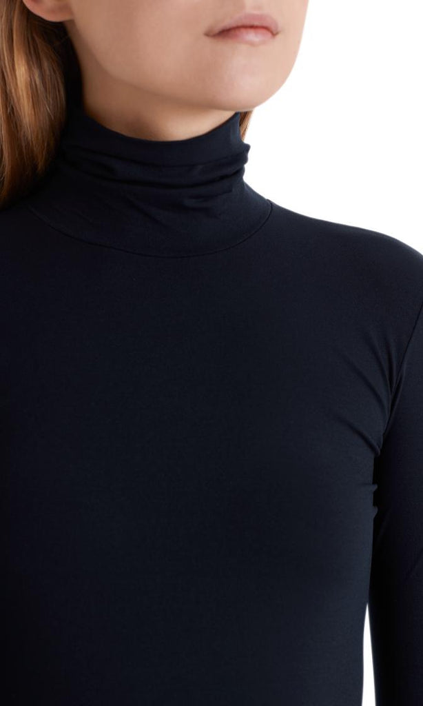Marc Cain Essentials Delicate Polo Neck in Navy