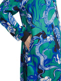 Marc Cain Casual Printed Dress in Green Print