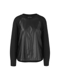 Marc Cain Raglan sweatshirt with material mix in black