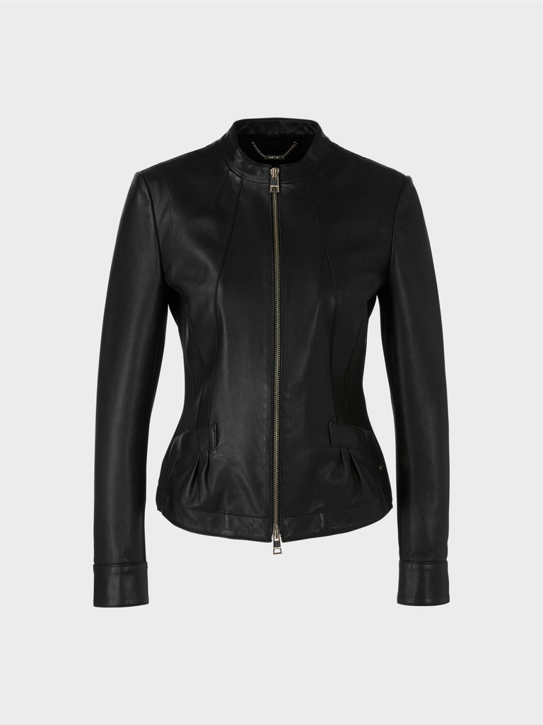 Marc Cain Leather Jacket with Stretch material