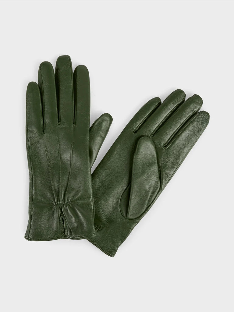 Marc Cain Leather Gloves in Green