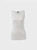 Marc Cain Shimmer Ribbed Top in Silver