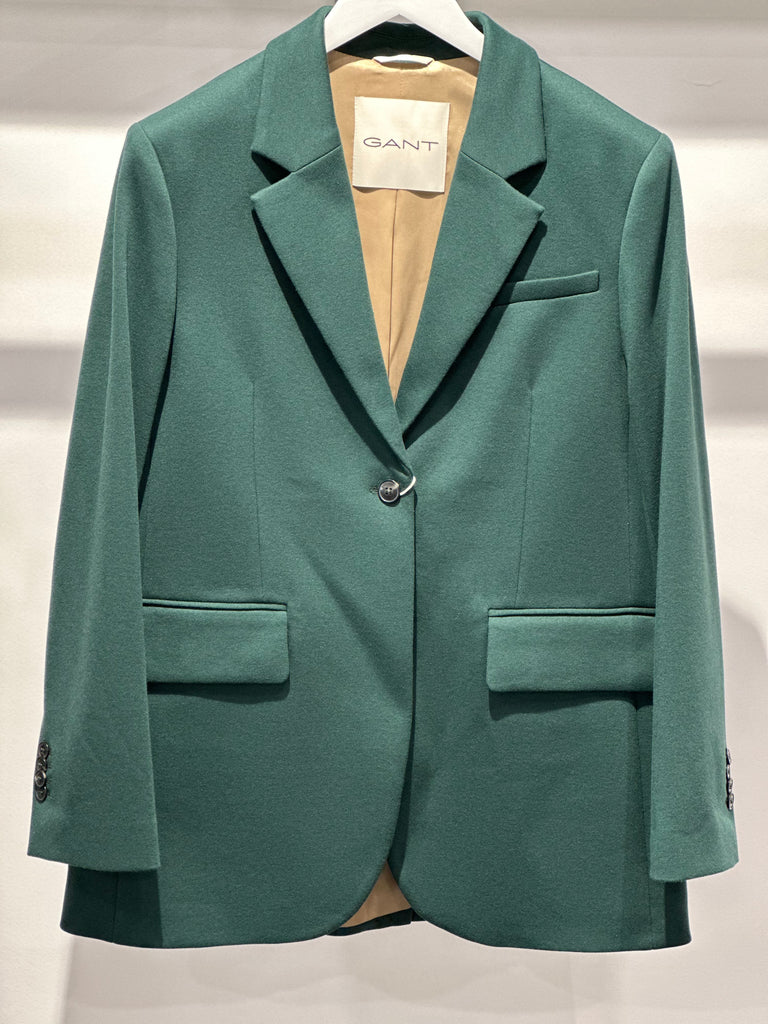Gant Regular Jersey Blazer in Green